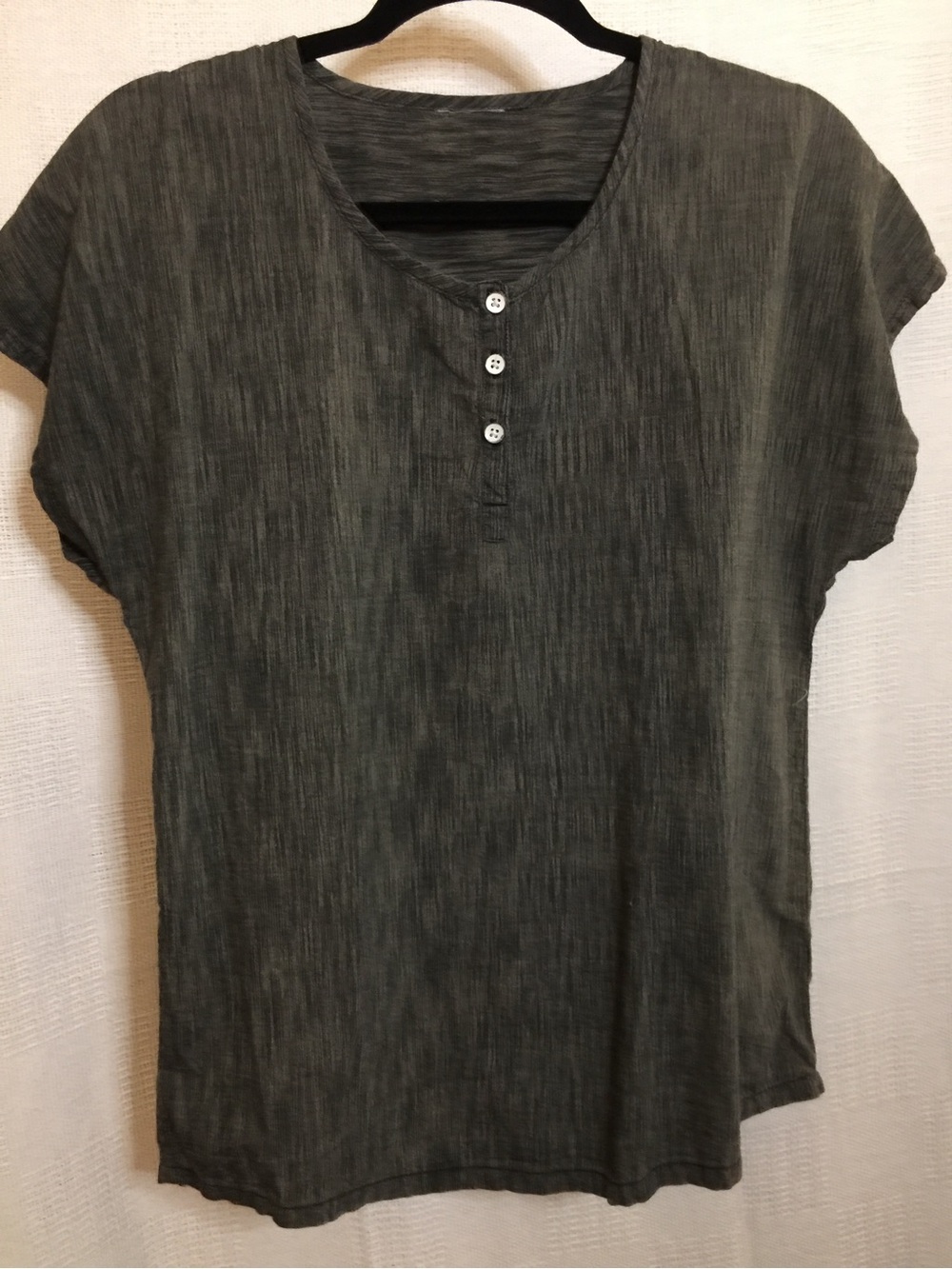 Kavu perfect gray cotton short sleeve top size M